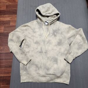 H&M Gray + Yellow Tie-Dye Hoodie NWT